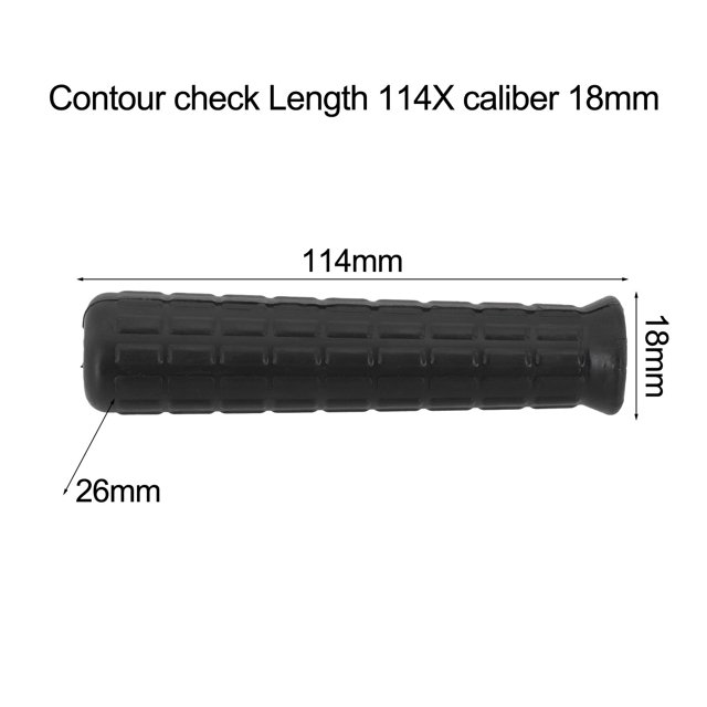 2Pcs Wheelbarrow Rubber Handles, Round Tubes Black Replacement Handles