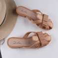thumbnail image 5 of Ketyyh-chn99 Sandales pour Femmes Chaussures de Marche Femmes Femmes Sandales d'Été Mode Simple Couleur Unie Confortables Talon Carré Talon Épais Bout Rond Sandales à Enfiler (Rouge, 7), 5 of 5
