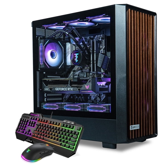 ViprTech Overlord 2.0 Gaming PC - Ryzen 9 3900X 4.6Ghz, RX 9060XT 16G, 32G, 1T SSD, Liquid Cooled Black Walnut