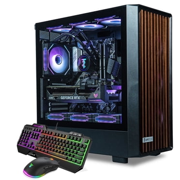 ViprTech Overlord 2.0 Gaming PC - Ryzen 9 3900X 4.6Ghz, RX 9060XT 16G, 32G, 1T SSD, Liquid Cooled Black Walnut