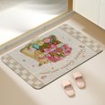 thumbnail image 3 of TopLLC Easter Bathroom Rug, Happy Easter Linen 15.7"x23.6" Rabbit with Flowers Eggs Prints Floor Mat, Non-Slip Super Absorbent Entrance Doormat Quick Dry Decorative Carpet Spring Easter Decorations, 3 of 9