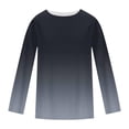 thumbnail image 5 of SROBPTY Longues Chandails à Manches pour Femmes, T-Shirt à Manches Longues à Col Rond avec Imprimé Automnal pour Femmes, Noir, TTG, 5 of 5