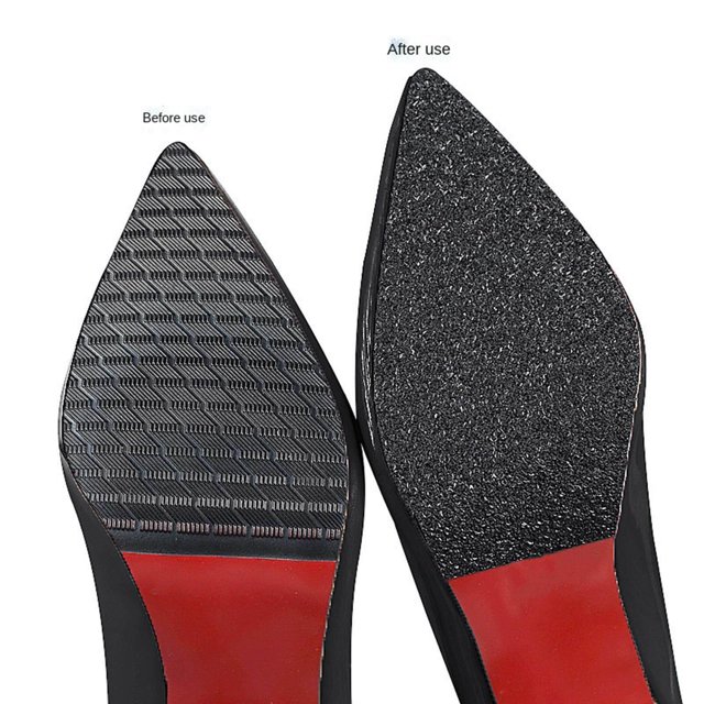 Protecteurs de Semelle en PVC Auto-Adhésifs pour Talons Hauts Imperméables Femmes Noir 10x150cm