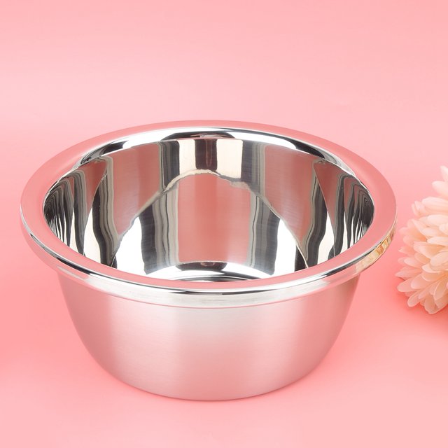 Herwey Multifunction Mixing Bowl Serving Cooking Egg Beating Container Salad Bowl for Home Barbecue Restaurant, Stainless Steel Egg Bowl, Stainless Steel Mixing Bowl