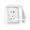 White, variant on Self-Adhesive Waterproof Socket Cover, Type 86 Wall Receptacle Protector, Peel and Stick Installation, Transparent Lid, Polystyrene Construction, 1-Pack