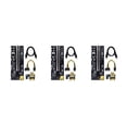 thumbnail image 2 of tredstone 5x USB 3 Riser Board VER009S GOLD PCI-E 1x to 16x Powered 60cm PCIe Extender Type 2 3Set, 2 of 6
