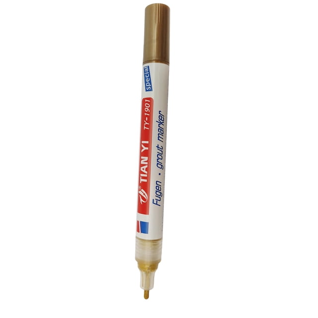 yuksok Tile Marker Pen, Grout Markers Tile Marker Remover Colorfast Tile Repair Pen B Golden
