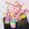 thumbnail image 1 of Cheers Mignon Macaron Gâteau Pendentif Porte-Clés Anneau de Clé de Voiture Porte-Clés Alliage Support Sac Bourse Accessoire, 1 of 2