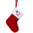 thumbnail image 1 of Christmas Tree Decorative Socks With Embroidered Initial Letters Red Green White Knit Stockings, 1 of 2