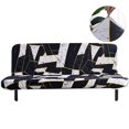 thumbnail image 2 of 2024 Futon Slipcover Armless Sofa Covers Stretch Sofa Bed Slipcover Protector Elastic (Light Gray Animal), 2 of 8