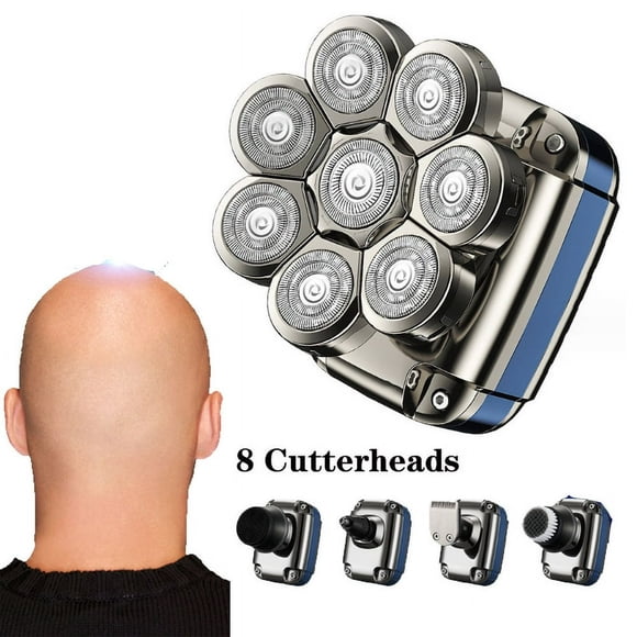 Electric Head Hair Shaver - Freebird - Ultimate 7 Cutterheads Cordless Wet/Dry Skull Waterproof Razor with Rotary Blades
