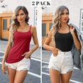 thumbnail image 2 of ORUYROP Débardeurs en Coton avec Bretelles Spaghetti Réglables Couche Cami Col Rond S - 5X, 2 of 7