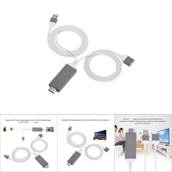 Adaptateur AV Prêt à l'Emploi, Adaptateur 1080P Léger et Durable pour Téléphone vers Interface Multimédia HD, pour HDTV