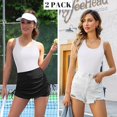thumbnail image 3 of Charmo Cotton Camisole for Womens Wider Straps Tanks Racerback Tank Top Shelf Bra Undershirt Cami, 3 of 5