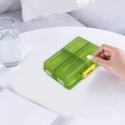 Tyidzon Vitamin Organizer Portable Pill Box Supplement Organizer for Holding 8 Various Vitamins, Easy Use Pill Organizer Green