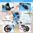 thumbnail image 4 of BestPet Folding Pet Stroller Travel Carrier for Cats & Dogs, Portable Cage Design, Blue, 4 of 7