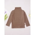 thumbnail image 4 of Yeahdor Chandails Thermiques à Manches Longues pour Garçon Fille, Doublés en Molleton, Couche de Base de Compression, T-Shirts à Col Rond, T-Shirts Doux, Café 130, 4 of 7