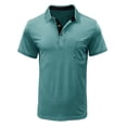 thumbnail image 1 of Besolor Men's Short Sleeve Golf Shirts Casual Button up Athletic Work Business Collared Lightweight Tops Blouse, 1 of 3