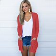thumbnail image 4 of Cardigan à Manches Longues pour Femmes, Cardigan d'Automne à devant Ouvert avec Poches, Duster Décontracté, Chandail Cardigan Léger, 4 of 7