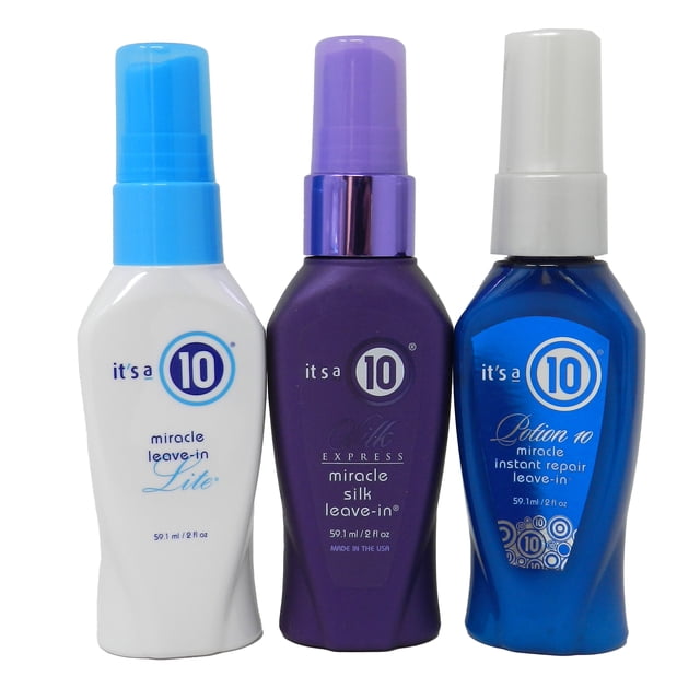 It's A 10 Ensemble de Voyage Miracle Sans Rinçage 3 Pcs