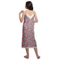 thumbnail image 2 of Moomaya Robe de Nuit Imprimée pour Femmes, Col en V, Bretelles Spaghetti, 2 of 6