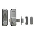 thumbnail image 2 of Lockey 2200-SC Mechanical Keyless Surface, Rim Mount Slide Deadbolt - Satin Chrome, 2 of 4