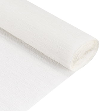 Uxcell Rouleau de Papier Crêpe Décoration en Papier Crêpe 7,5 Pi de Long 20 Pouces de Large Blanc