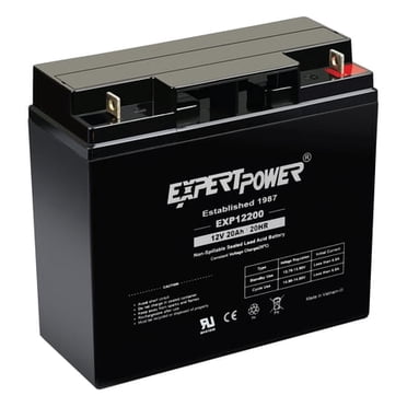 Expertpower Batterie Sla Rechargeable 12 Volts 20 Ah Exp12200