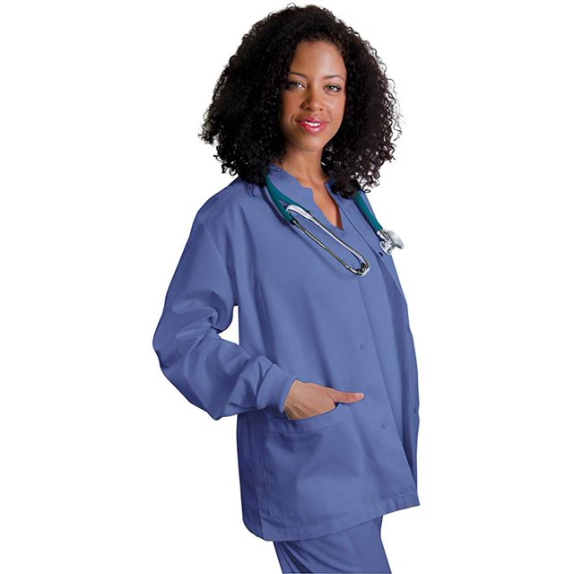 Adar Universal Women's Round Neck Warm-Up Scrub Jacket, Available in 39 Colors