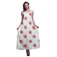 thumbnail image 1 of Bimba Robe Longue Sans Manches à Bretelles Spaghetti Imprimée Florale en Rayonne pour Femmes - TTTG, 1 of 4