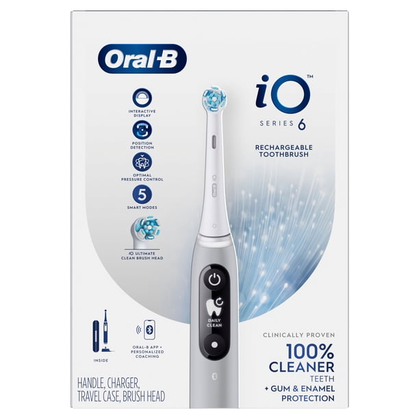 Oral-B iO Series 6 Electric Toothbrush with Brush Head, Gray Opal