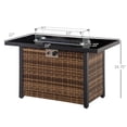 thumbnail image 3 of Outsunny Table de Foyer au Propane 43 Pouces Table de Feu Extérieure, Brun, 3 of 10