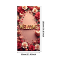 thumbnail image 3 of Welcome Decorative Banner with Roses and Hearts for Parties Events Celebrations Wedding Backdrop Party Decoration and Indoor Photography Background, 3 of 4