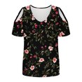 thumbnail image 4 of Soki Women's Off Shoulder Tee Clearance Blouses Short Sleeved V-Neck Fashionable Tops, 4 of 6