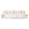 thumbnail image 2 of 3 Pieces Stylish Simple Condiment Canisters Pots Set with Spoon Lid and Base Clear, 2 of 8