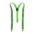 thumbnail image 1 of Lime Cheetah Print 3 Clip Stretchable Suspenders 2 pack, 1 of 1