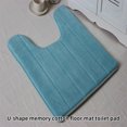 thumbnail image 4 of U-shaped Toilet Mat Water Absrobent Non-slip Elastic Skin-friendly Bathroom Rug Pad Bath Rug Showering Protection Household Home Green 40*60cm, 4 of 7