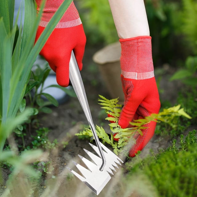 Lisbinx Désherbeur pour Racines Profondes - Outil de Culture de Jardinage en Acier Inoxydable