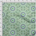 thumbnail image 4 of oneOone Cotton Flex Green Fabric Mandala Sewing Craft Projects Fabric Prints By Yard 40 Inch Wide, 4 of 5