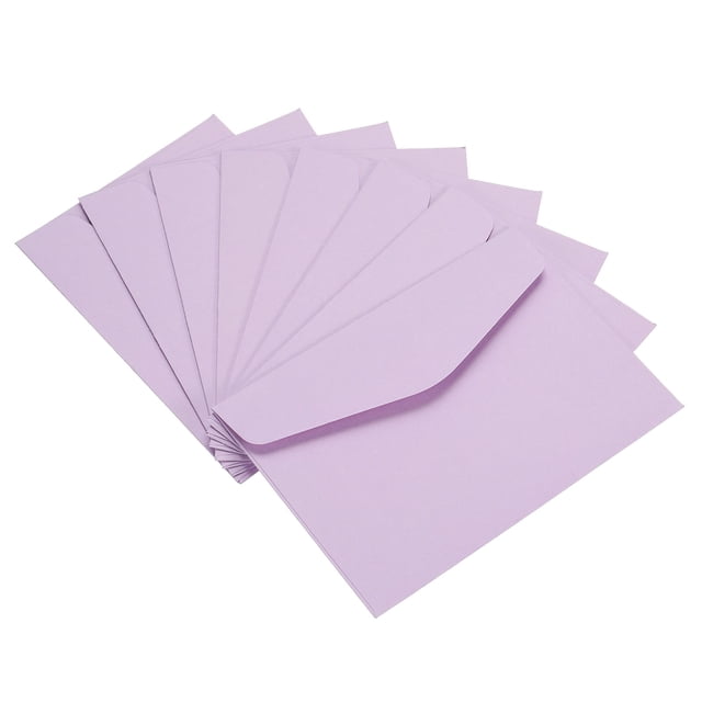 Unique Bargains Mini Enveloppes, Porte-Cartes de Rangement, Violet Pâle, 100 Unités, Lot de 100