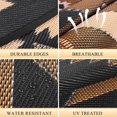 thumbnail image 3 of Findosom 9'x12' Waterproof Outdoor Rug, Foldable Reversible Plastic Straw Rug, Large Patio Rug for Outdoors, RV, Patio, Backyard, Deck, Picnic, Beach, Camping Black, 3 of 6