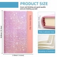 thumbnail image 3 of Glitter Notebook 8.3x5.7” 240 Lined Pages Glitter Never Peel Off Journal For Girls College Ruled A5 Hardcover Notebooks For Teens Women Writing Note Taking Wor, 3 of 4