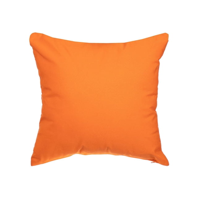 Gouchee Home Soleil Coussin Carré Intérieur/extérieur orange Vif, Fait de Tissu Oléfine Résistant à l'Eau et à la Décoloration avec Rembourrage 100 % polyester, Doté d'Une Fermeture Éclair Dissimulée, Mesurant 18 par 18 Pouces, Idéal pour la Terrasse et la Déco Intérieure, Souvent Utilisé pour Ajouter une Touche de Couleur aux Espaces de Vie Extérieurs.
