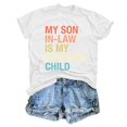 thumbnail image 4 of JIRNDf Hauts pour Femmes Été T-Shirts Tendance Manches Courtes Col Rond Ample Confortable Doux Décontracté Basique Mignon T-Shirts Graphiques pour Femmes Chemises Blanc P, 4 of 5