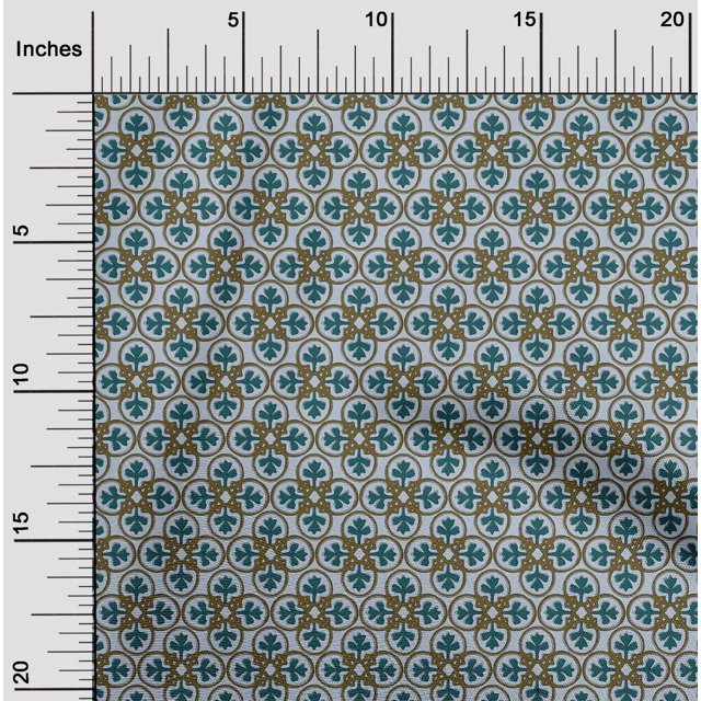 oneOone Cotton Poplin Fabric Floral Block Decor Fabric Printed BTY 42 Inch Wide