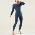 thumbnail image 2 of Sentmoon Ensembles Lounge pour Femmes Hommes Décontractés Base Thermique en Thermo-Polaire Épaissie Manches Longues Col Rond Haut et Bas Ensemble Automne et Hiver pour Temps Froid et Usage Quotidien TTTTG, 2 of 6