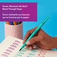 thumbnail image 4 of Paper Mate Flair DUAL Felt Tip Pens, Brush and Medium Tips, Assorted Colours, 8 Count, 4 of 8