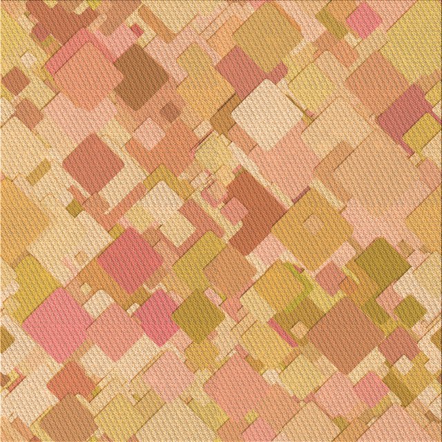 Ahgly Company Tapis d'Intérieur Lavable en Machine Carré Jaune Orange Transitionnel, 6 Pieds Carré