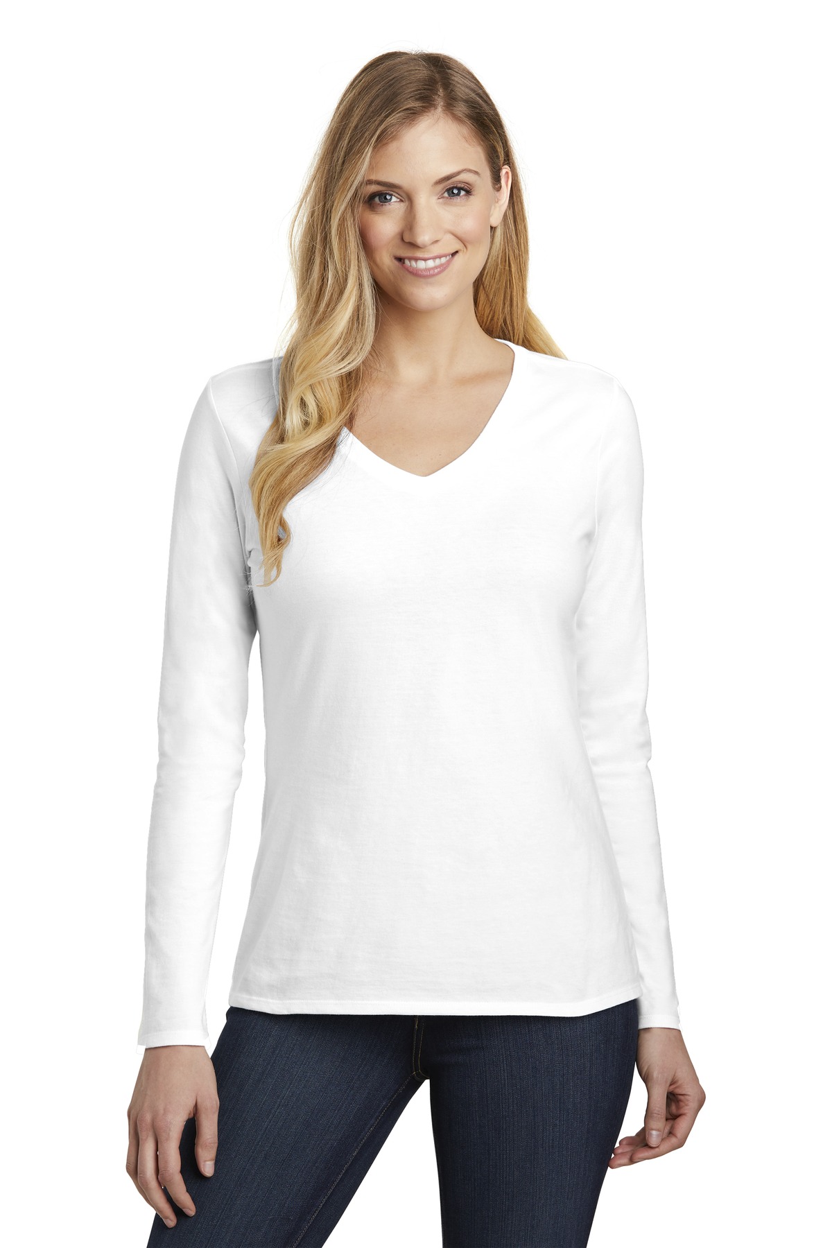 District T-Shirt Femme Très Important Manches Longues Col en V. DT6201