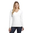 thumbnail image 1 of District T-Shirt Femme Très Important Manches Longues Col en V. DT6201, 1 of 1